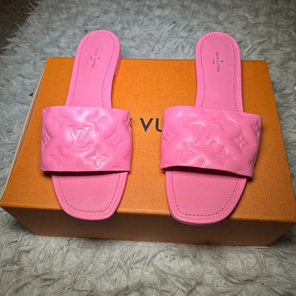 Louis Vuitton Pink Revival Flat Mule - Picture 2 of 11